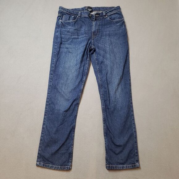 Suko men's fancy embroidered pocket straight leg jeans, size 34 blue - Picture 2 of 12